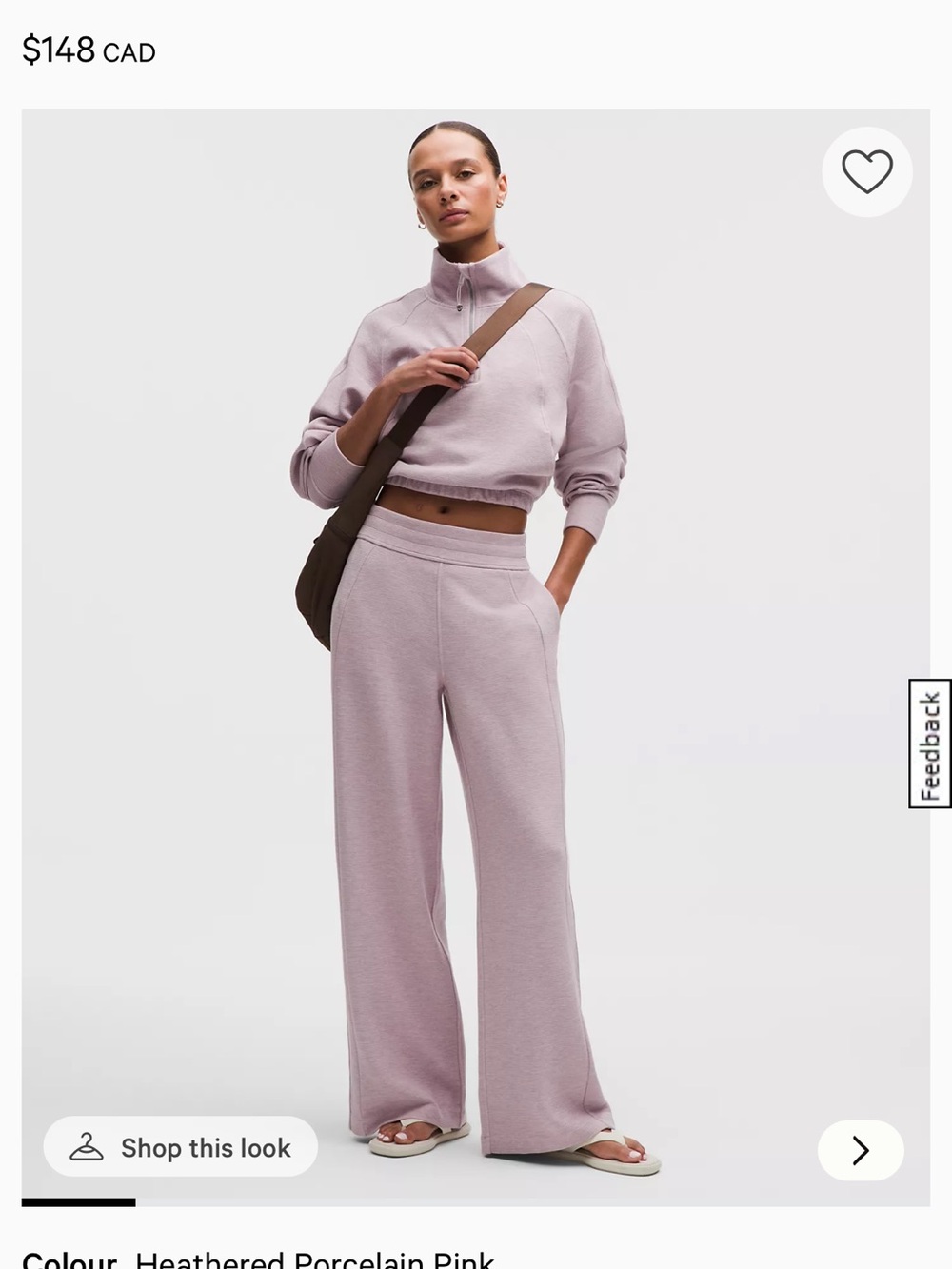 lululemon athletica Heathered Porcelain Pink Straight-Leg Sweatpants